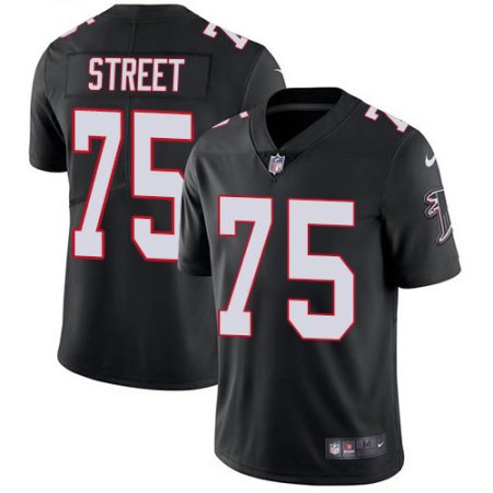 Falcons #75 Kentavius Street Black Alternate Men's Stitched NFL Vapor Untouchable Limited Jersey