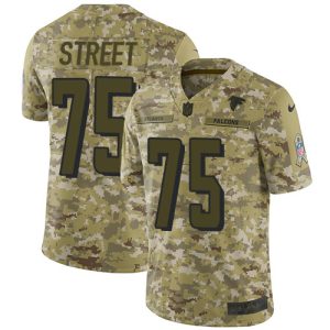 Falcons #75 Kentavius Street Camo Men's Stitched NFL Limited 2018 Salute To Service Jersey