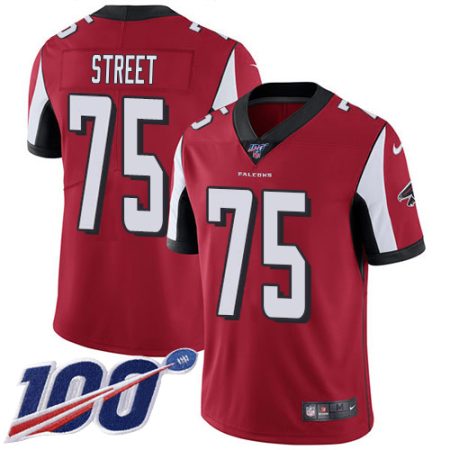 falcons #75 kentavius street red team color men's stitched nfl 100th season vapor untouchable limited cheap jersey