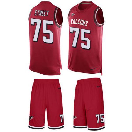 cheap Falcons #75 Kentavius Street Red Team Color Men's Stitched NFL Limited Tank Top Suit Jersey