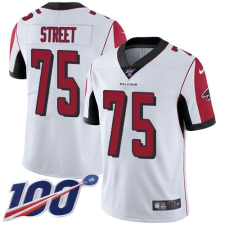 Falcons #75 Kentavius Street White Men's Stitched NFL 100th Season Vapor Untouchable Limited Jersey