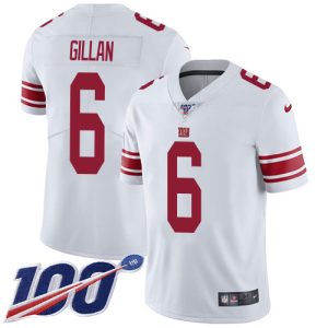 Giants #6 Jamie Gillan White Men's Stitched NFL 100th Season Vapor Untouchable Limited Jersey