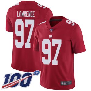 wholesale Giants #97 Dexter Lawrence Red Men's Stitched NFL Limited Inverted Legend 100th Season Jersey