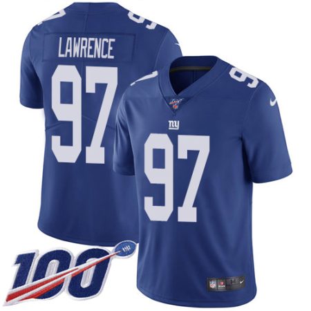 Giants #97 Dexter Lawrence Royal Blue Team Color Men's Stitched NFL 100th Season Vapor Untouchable Limited Jersey