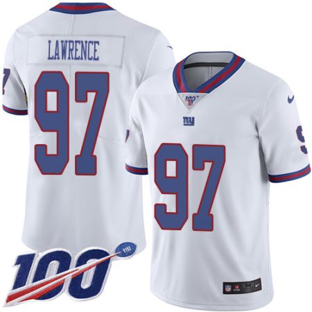 cheap Giants #97 Dexter Lawrence White Men's Stitched NFL Limited Rush 100th Season Jersey