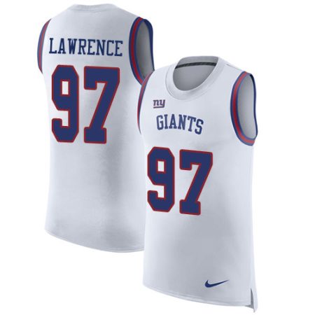 Giants #97 Dexter Lawrence White Men's Stitched NFL Limited Rush Tank Top Jersey