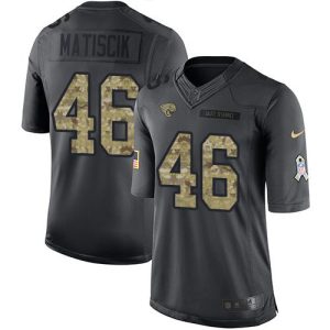 Jaguars #46 Ross Matiscik Black Men's Stitched NFL Limited 2016 Salute To Service Jersey