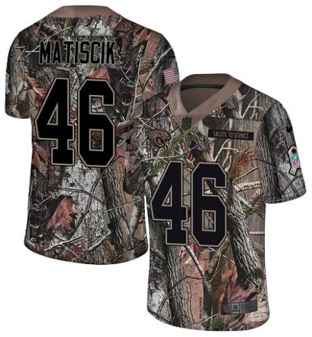 Jaguars #46 Ross Matiscik Camo Men's Stitched NFL Limited Rush Realtree Jersey