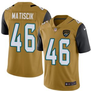 Jaguars #46 Ross Matiscik Gold Men's Stitched NFL Limited Rush Jersey