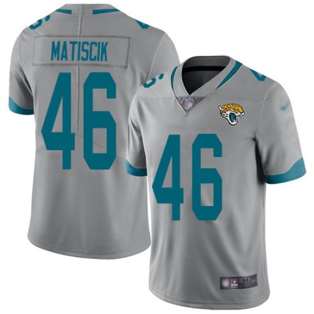 Jaguars #46 Ross Matiscik Silver Men's Stitched NFL Limited Inverted Legend Jersey