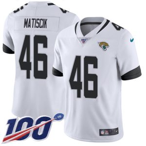 Jaguars #46 Ross Matiscik White Men's Stitched NFL 100th Season Vapor Limited Jersey