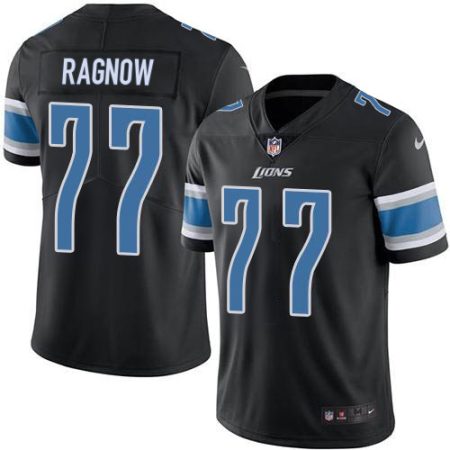 lions #77 frank ragnow black men's stitched nfl limited rush wholesale jersey