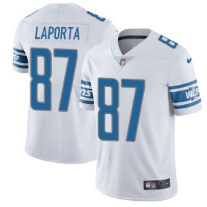 Lions #87 Sam LaPorta White Men's Stitched NFL Vapor Untouchable Limited Jersey