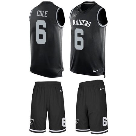 wholesale Raiders #6 AJ Cole Black Team Color Men's Stitched NFL Limited Tank Top Suit Jersey