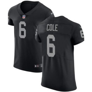 Raiders #6 AJ Cole Black Team Color Men's Stitched NFL Vapor Untouchable Elite Jersey