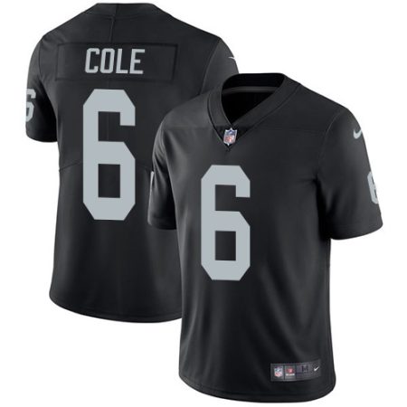 Raiders #6 AJ Cole Black Team Color Men's Stitched NFL Vapor Untouchable Limited Jersey