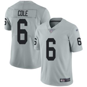 Raiders #6 AJ Cole Silver Men's Stitched NFL Limited Inverted Legend Jersey