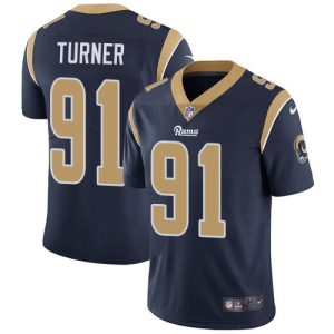 Rams #91 Kobie Turner Navy Blue Team Color Men's Stitched NFL Vapor Untouchable Limited Jersey