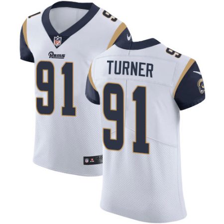 Rams #91 Kobie Turner White Men's Stitched NFL Vapor Untouchable Elite Jersey