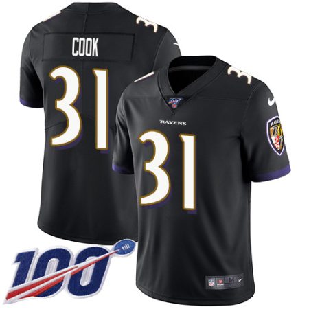 wholesale Ravens #31 Dalvin Cook Black Alternate Men's Stitched NFL 100th Season Vapor Untouchable Limited Jersey