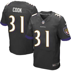 Ravens #31 Dalvin Cook Black Alternate Men's Stitched NFL New Elite Jersey