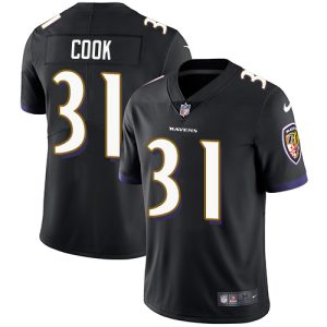 Ravens #31 Dalvin Cook Black Alternate Men's Stitched NFL Vapor Untouchable Limited Jersey