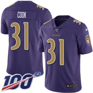 Ravens #31 Dalvin Cook Purple Men's Stitched NFL Limited Rush 100th Season Jersey