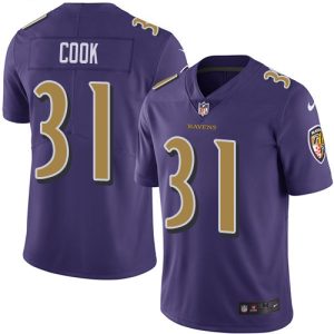 Ravens #31 Dalvin Cook Purple Men's Stitched NFL Limited Rush Jersey