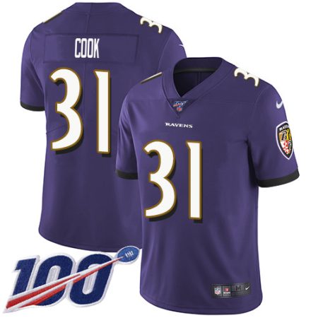 Ravens #31 Dalvin Cook Purple Team Color Men's Stitched NFL 100th Season Vapor Untouchable Limited Jersey