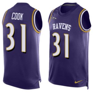 wholesale Ravens #31 Dalvin Cook Purple Team Color Men's Stitched NFL Limited Tank Top Jersey