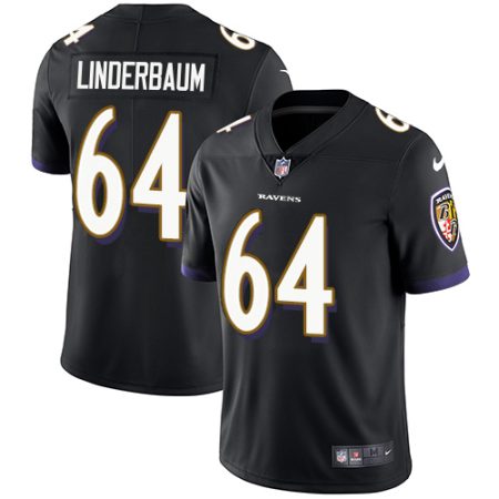 Ravens #64 Tyler Linderbaum Black Alternate Men's Stitched NFL Vapor Untouchable Limited Jersey