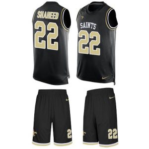 wholesale Saints #22 Rashid Shaheed Black Team Color Men's Stitched NFL Limited Tank Top Suit Jersey