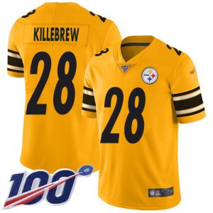 wholesale Steelers #28 Miles Killebrew Gold Men's Stitched NFL Limited Inverted Legend 100th Season Jersey