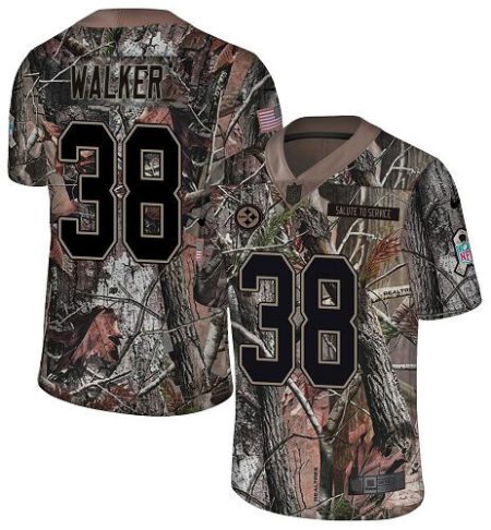 steelers #38 mykal walker camo men's stitched nfl limited rush realtree wholesale jersey