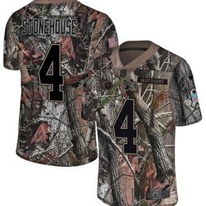 Titans #4 Ryan Stonehouse Camo Men's Stitched NFL Limited Rush Realtree Jersey