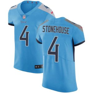 Titans #4 Ryan Stonehouse Light Blue Alternate Men's Stitched NFL Vapor Untouchable Elite Jersey