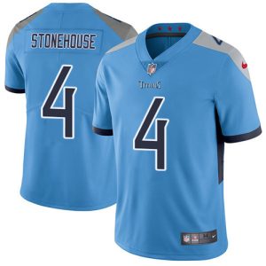 cheap Titans #4 Ryan Stonehouse Light Blue Alternate Men's Stitched NFL Vapor Untouchable Limited Jersey