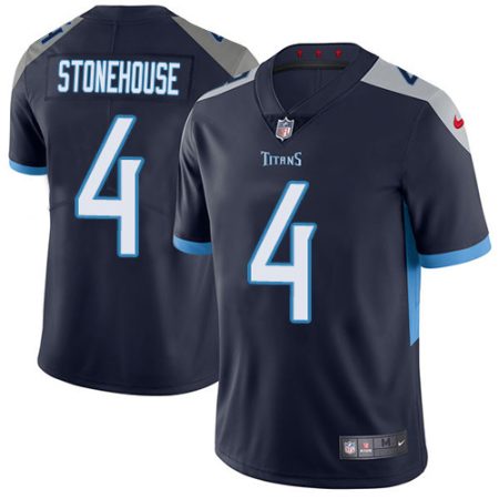 Titans #4 Ryan Stonehouse Navy Blue Team Color Men's Stitched NFL Vapor Untouchable Limited Jersey