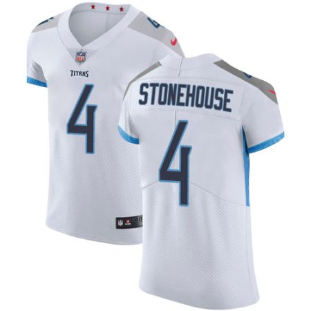 cheap Titans #4 Ryan Stonehouse White Men's Stitched NFL Vapor Untouchable Elite Jersey