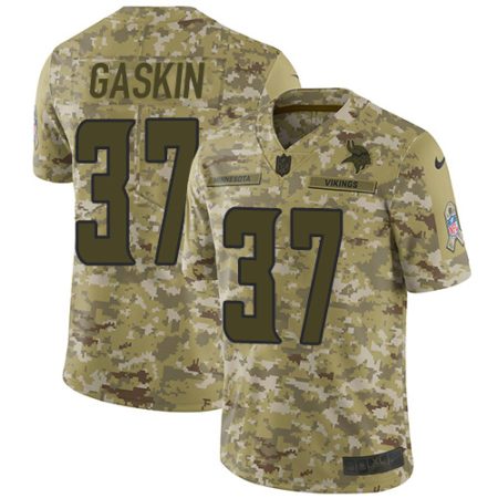 Vikings #37 Myles Gaskin Camo Men's Stitched NFL Limited 2018 Salute To Service Jersey