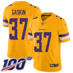 vikings #37 myles gaskin gold men's stitched nfl limited inverted legend 100th season cheap jersey