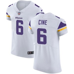 wholesale Vikings #6 Lewis Cine White Men's Stitched NFL New Elite Jersey