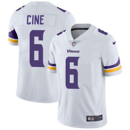 Vikings #6 Lewis Cine White Men's Stitched NFL Vapor Untouchable Limited Jersey