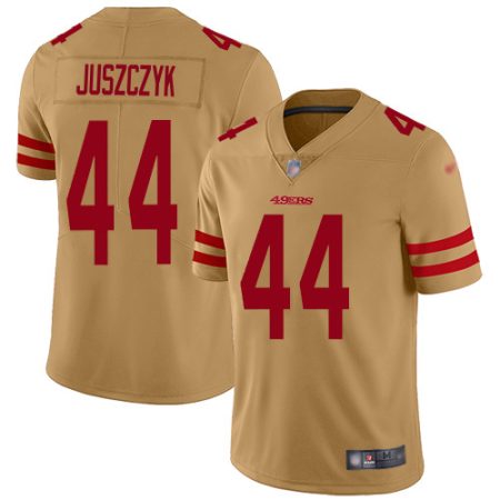 49ers #44 Kyle Juszczyk Gold Men's Stitched NFL Limited Inverted Legend Jersey