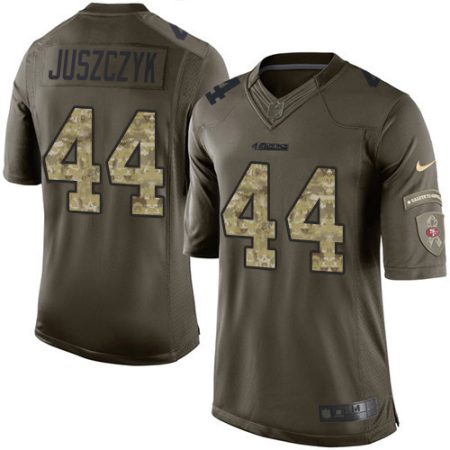 49ers #44 Kyle Juszczyk Green Men's Stitched NFL Limited 2015 Salute To Service Jersey