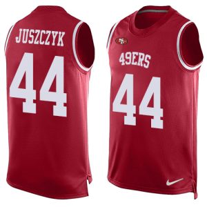 49ers #44 Kyle Juszczyk Red Team Color Men's Stitched NFL Limited Tank Top Jersey