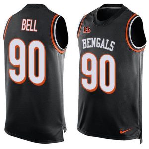 Bengals #90 Travis Bell Black Team Color Men's Stitched NFL Limited Tank Top Jersey