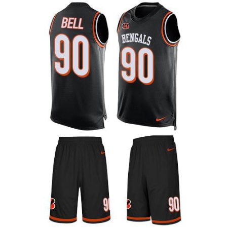 Bengals #90 Travis Bell Black Team Color Men's Stitched NFL Limited Tank Top Suit Jersey