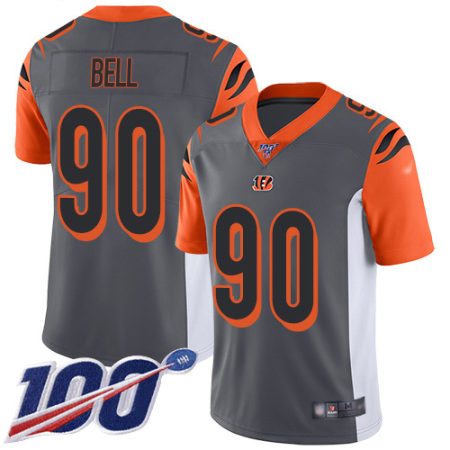 Bengals #90 Travis Bell Silver Men's Stitched NFL Limited Inverted Legend 100th Season Jersey