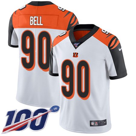 Bengals #90 Travis Bell White Men's Stitched NFL 100th Season Vapor Untouchable Limited Jersey